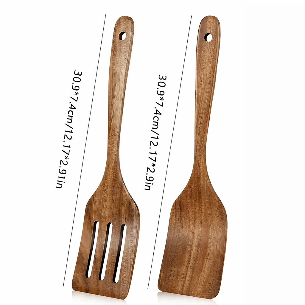 Wooden Cooking Spatula Set