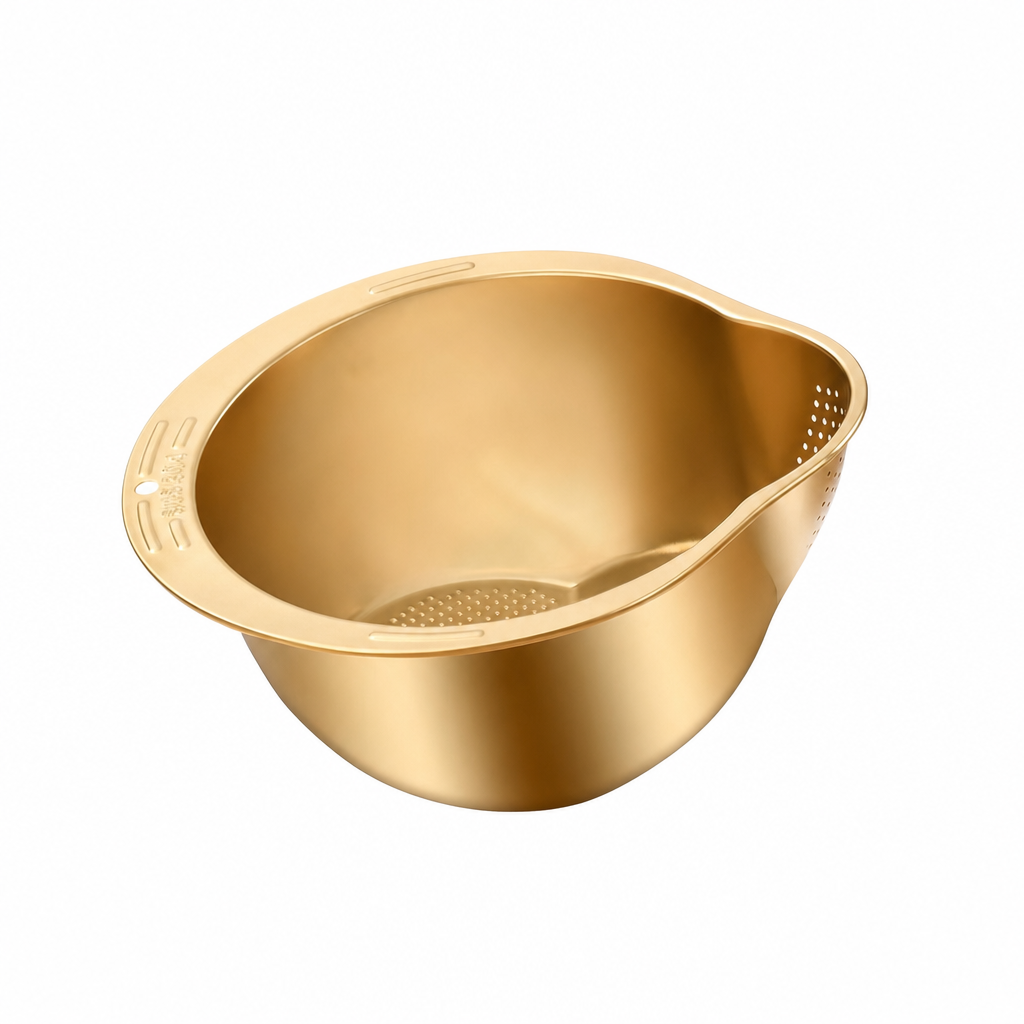 Stainless-Steel Rice Washer Bowl