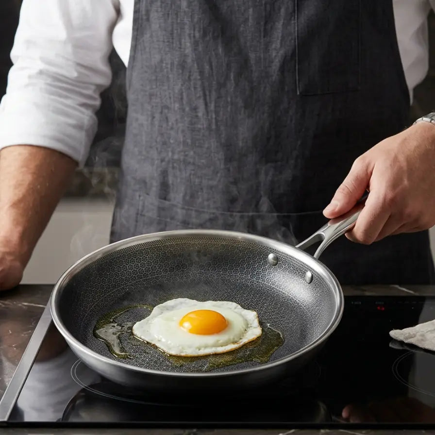 20 24 28Cm Nonstick Frying Pan Stainless Steel Cooking Skillet PFOA Free Hybrid Frying Pan Kitchen Fry Pan Dishwasher Safe JT562