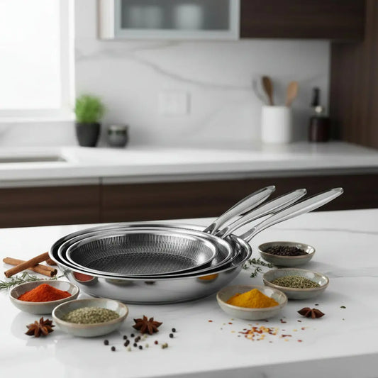 20 24 28Cm Nonstick Frying Pan Stainless Steel Cooking Skillet PFOA Free Hybrid Frying Pan Kitchen Fry Pan Dishwasher Safe JT562