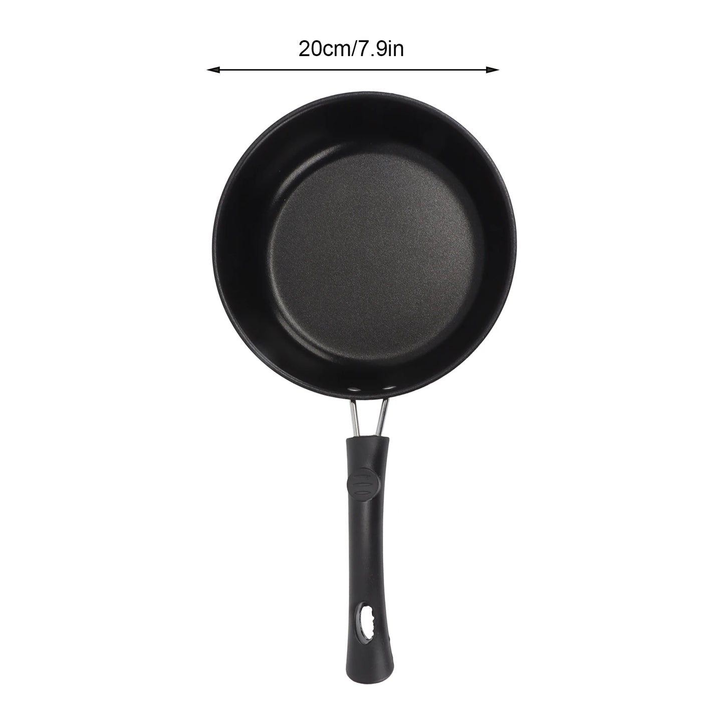 1PC 12-20Cm Mini Frying Pan Non-Stick Thickened Stainless Steel Frypan Pot Fried Eggs Saucepan Gas/Induction Kitchen Cookware ﻿