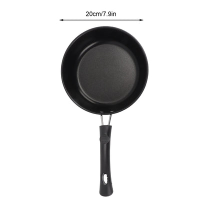1PC 12-20Cm Mini Frying Pan Non-Stick Thickened Stainless Steel Frypan Pot Fried Eggs Saucepan Gas/Induction Kitchen Cookware ﻿