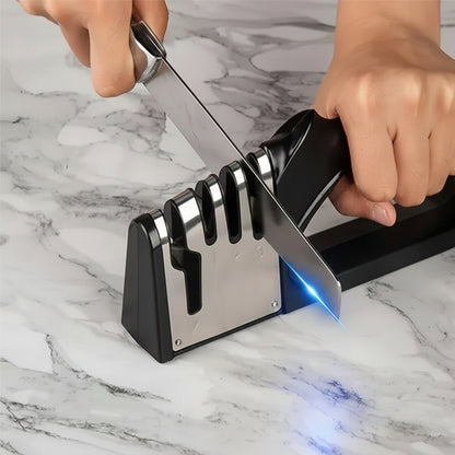 Kitchen 4 Segment Knife Sharpener Multifunctional Portable Non-Slip Base Knife Sharpener Household Kitchen Gadgets Accessories