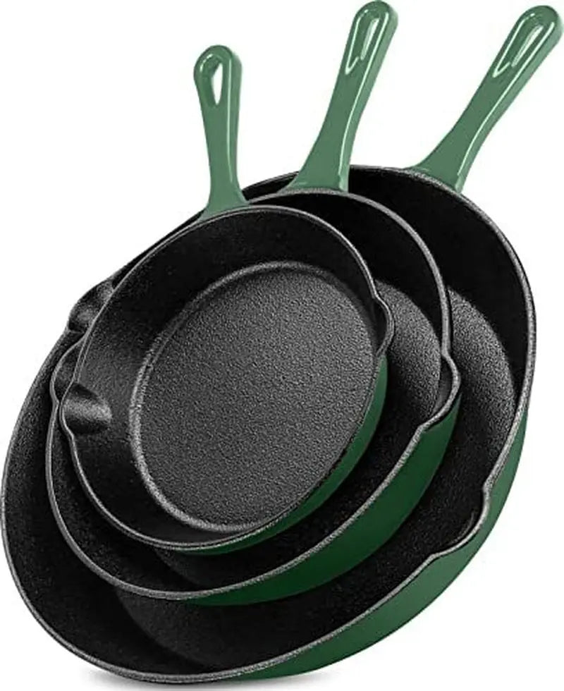 Pre-Seasoned Cast Iron Skillet Set 3-Piece - 6 , 8 and 10 Inches Utopia Kitchen