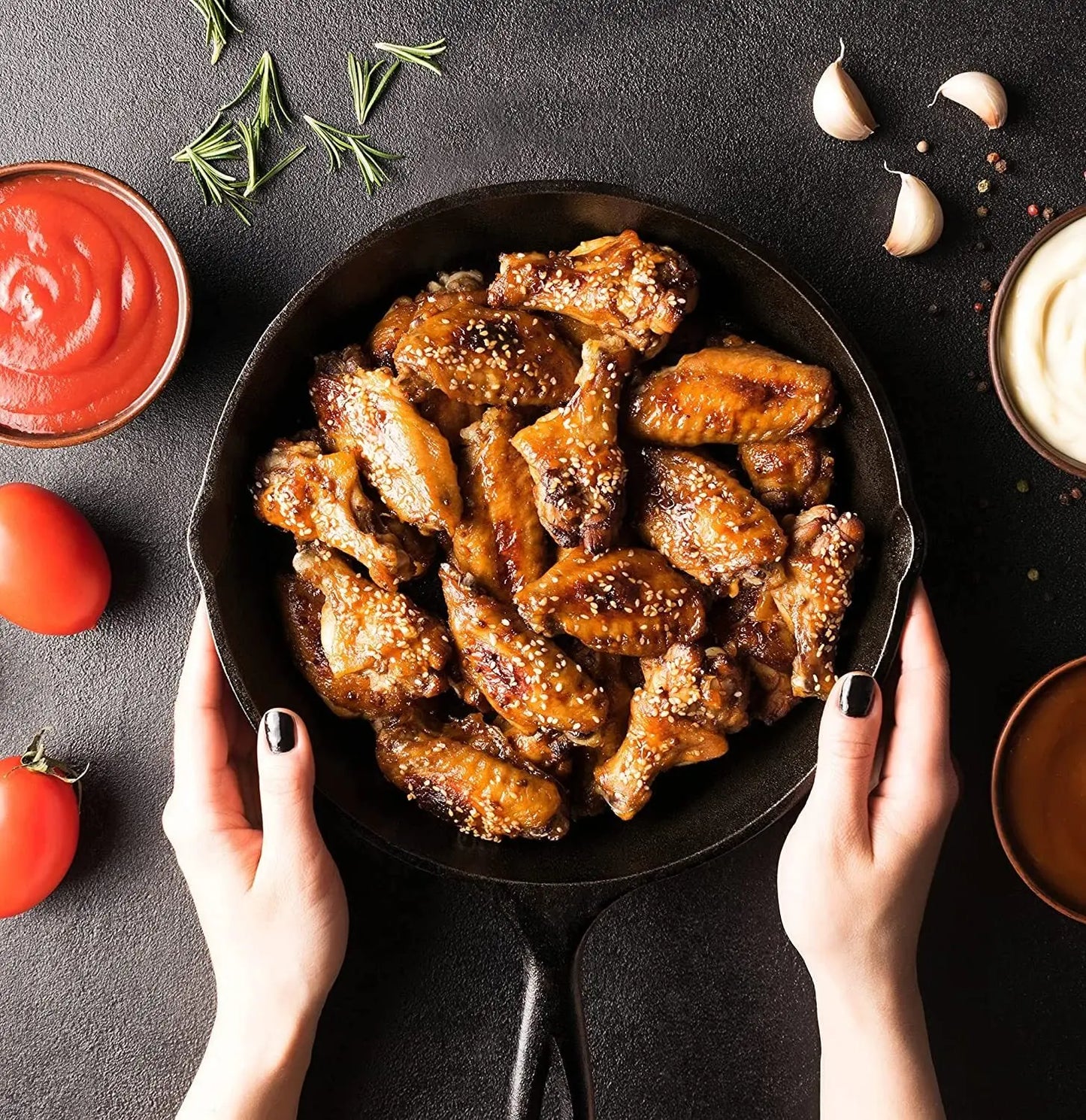 Pre-Seasoned Cast Iron Skillet Set 3-Piece - 6 , 8 and 10 Inches Utopia Kitchen