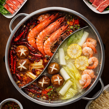 Premium Stainless-Steel Twin Hotpot