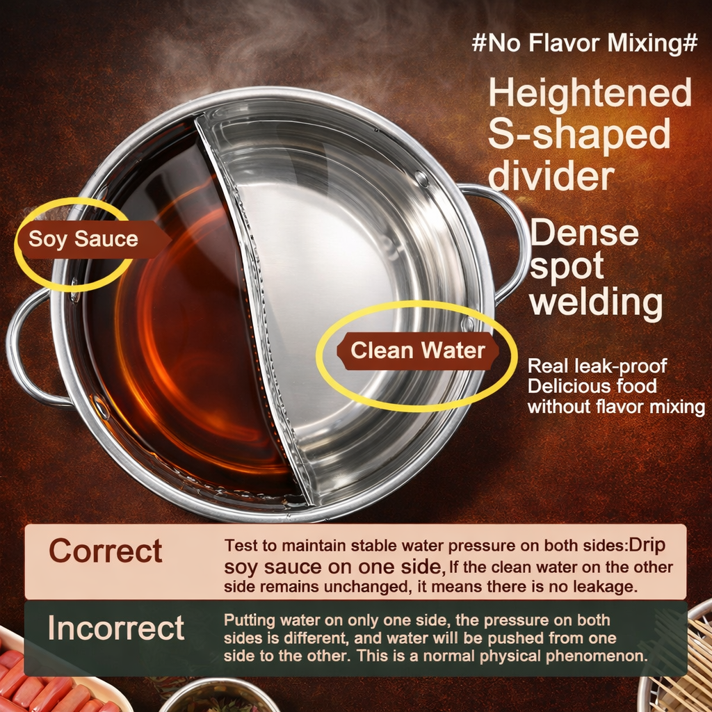 Premium Stainless-Steel Twin Hotpot