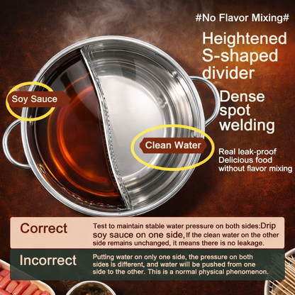Premium Stainless-Steel Twin Hotpot