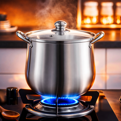Large Stainless-Steel Cooking Pot
