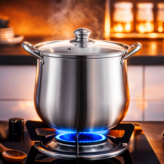 Large Stainless-Steel Cooking Pot