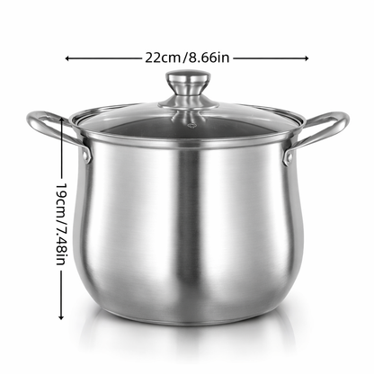 Large Stainless-Steel Cooking Pot