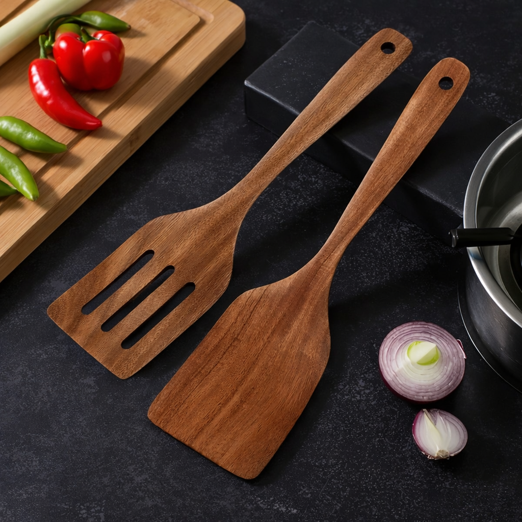 Wooden Cooking Spatula Set