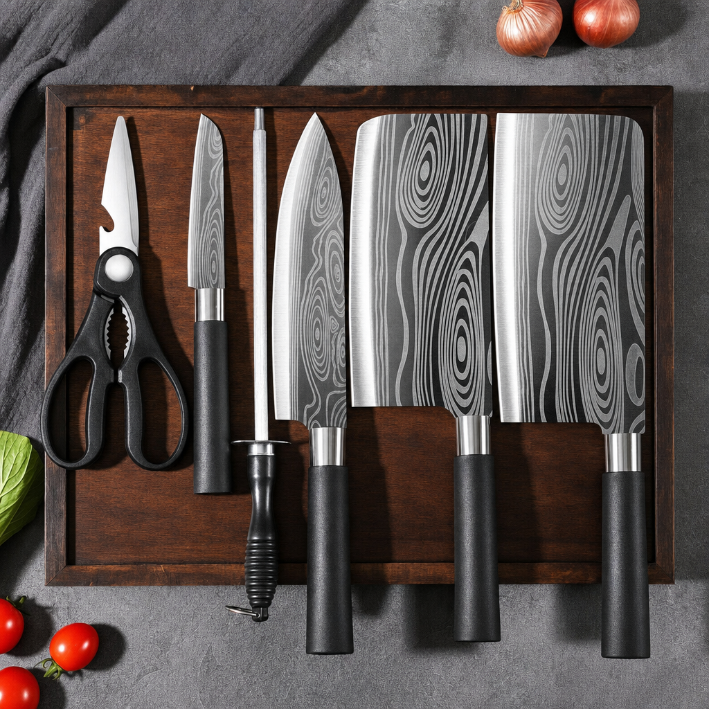 Laser Stainless-Steel Chef Knife Set