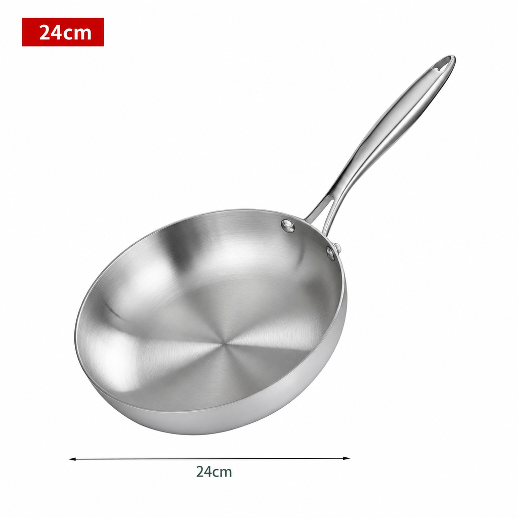 304 Stainless-Steel Frying Pan