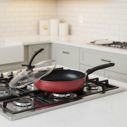 New Crystal Diamond Non-Stick Pan with Lid Multi-Functional Frying Pan Iron Easy to Clean Kitchen Cookware Gas Induction Cooker
