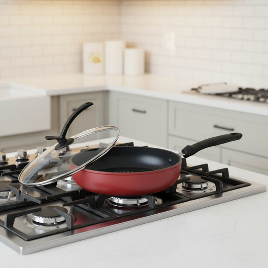 New Crystal Diamond Non-Stick Pan with Lid Multi-Functional Frying Pan Iron Easy to Clean Kitchen Cookware Gas Induction Cooker