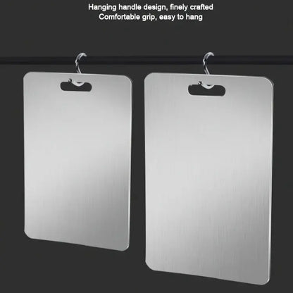 2Pcs Stainless Steel Cutting Board Set - Heavy Duty Non-Slip for Meat & Vegetables | BPA Free & Rust Proof