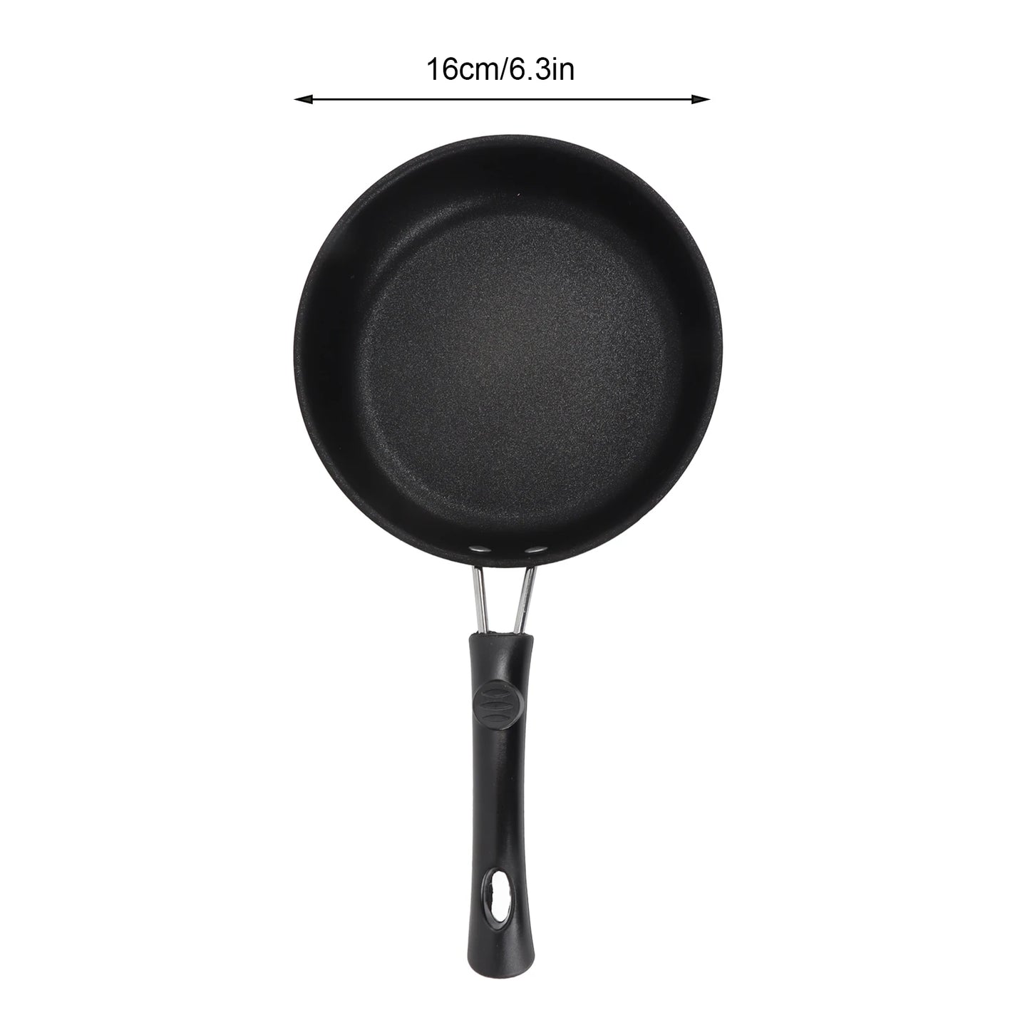 1PC 12-20Cm Mini Frying Pan Non-Stick Thickened Stainless Steel Frypan Pot Fried Eggs Saucepan Gas/Induction Kitchen Cookware ﻿