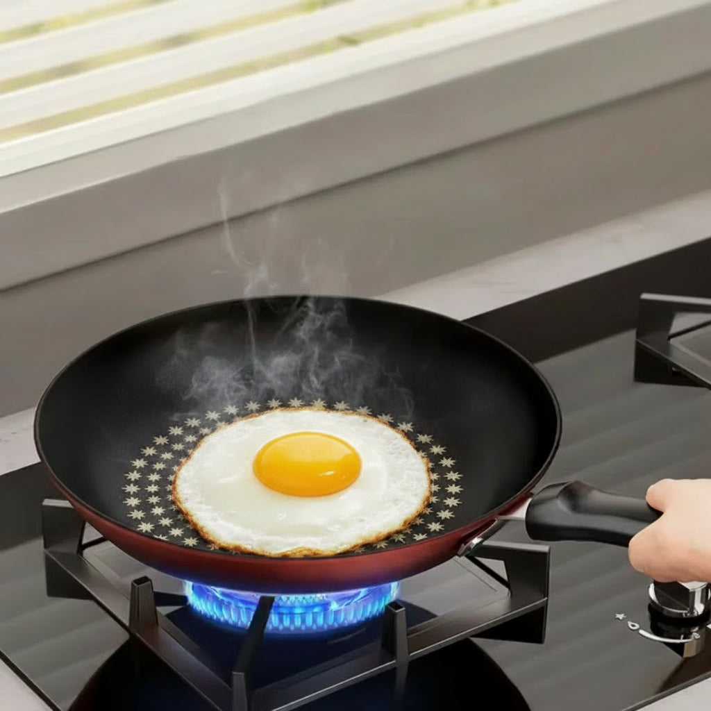 New Crystal Diamond Non-Stick Pan with Lid Multi-Functional Frying Pan Iron Easy to Clean Kitchen Cookware Gas Induction Cooker