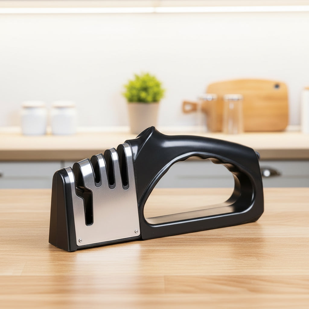 Kitchen 4 Segment Knife Sharpener Multifunctional Portable Non-Slip Base Knife Sharpener Household Kitchen Gadgets Accessories