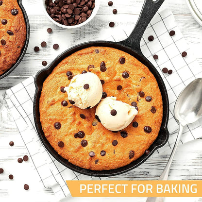 Pre-Seasoned Cast Iron Skillet Set 3-Piece - 6 , 8 and 10 Inches Utopia Kitchen