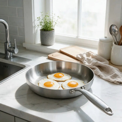 316 Stainless‑Steel Nonstick Uncoated Frying Pan