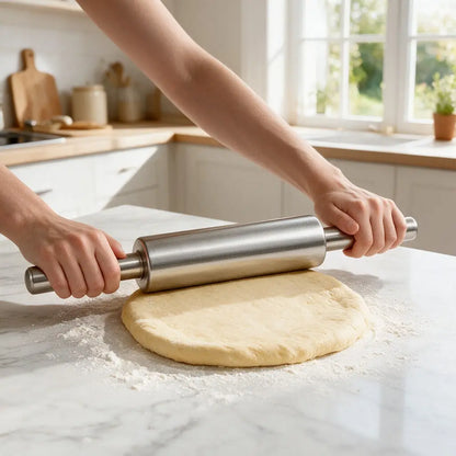 Heavy-Duty Stainless Steel Rolling Pin