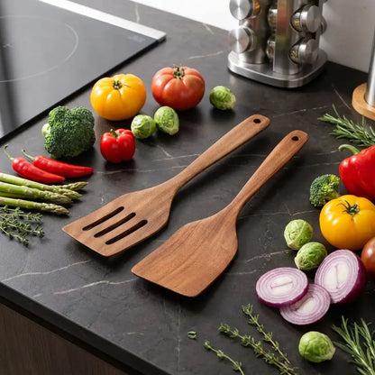 Wooden Cooking Spatula Utensil Set