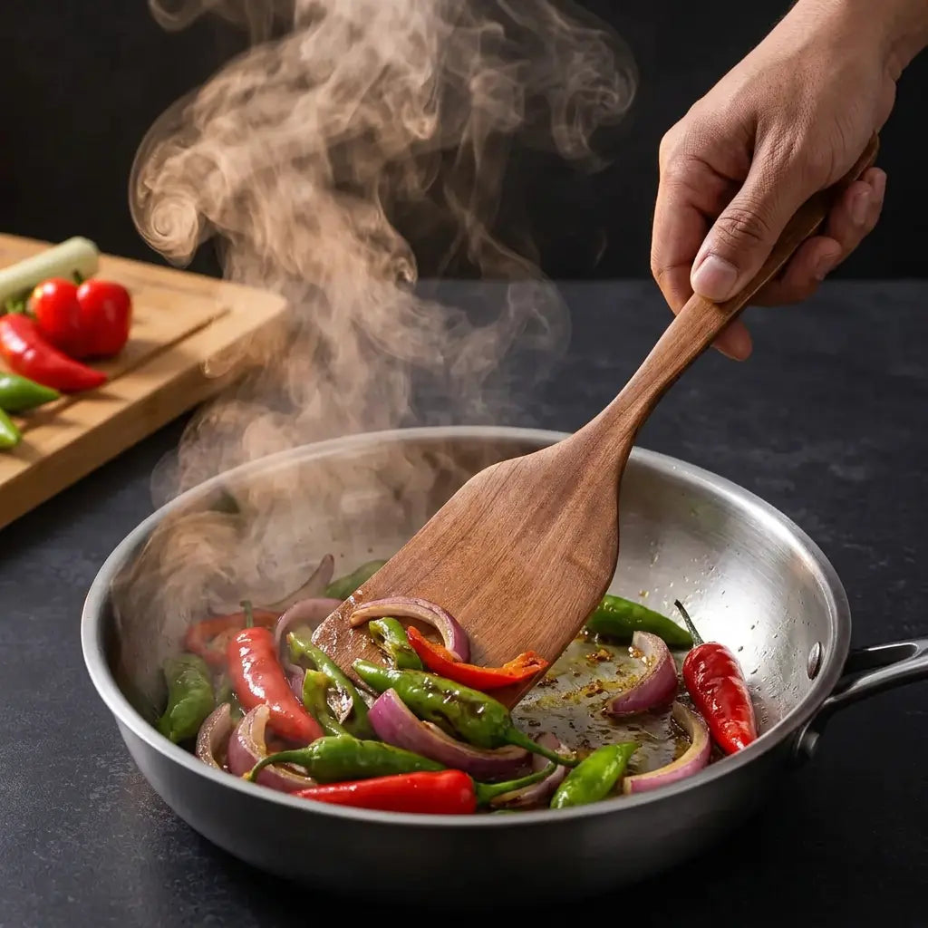Wooden Cooking Spatula Utensil Set