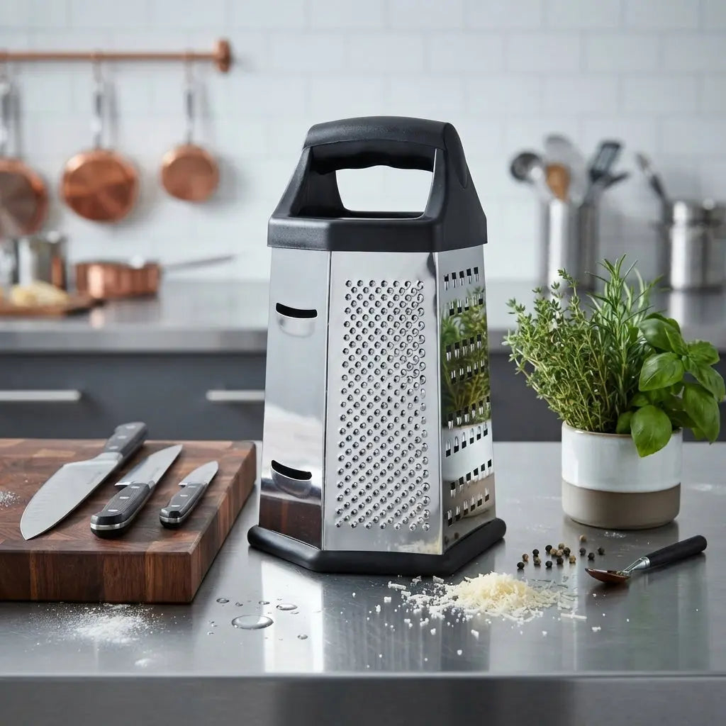 Multifunctional Stainless‑Steel Cheese Grater