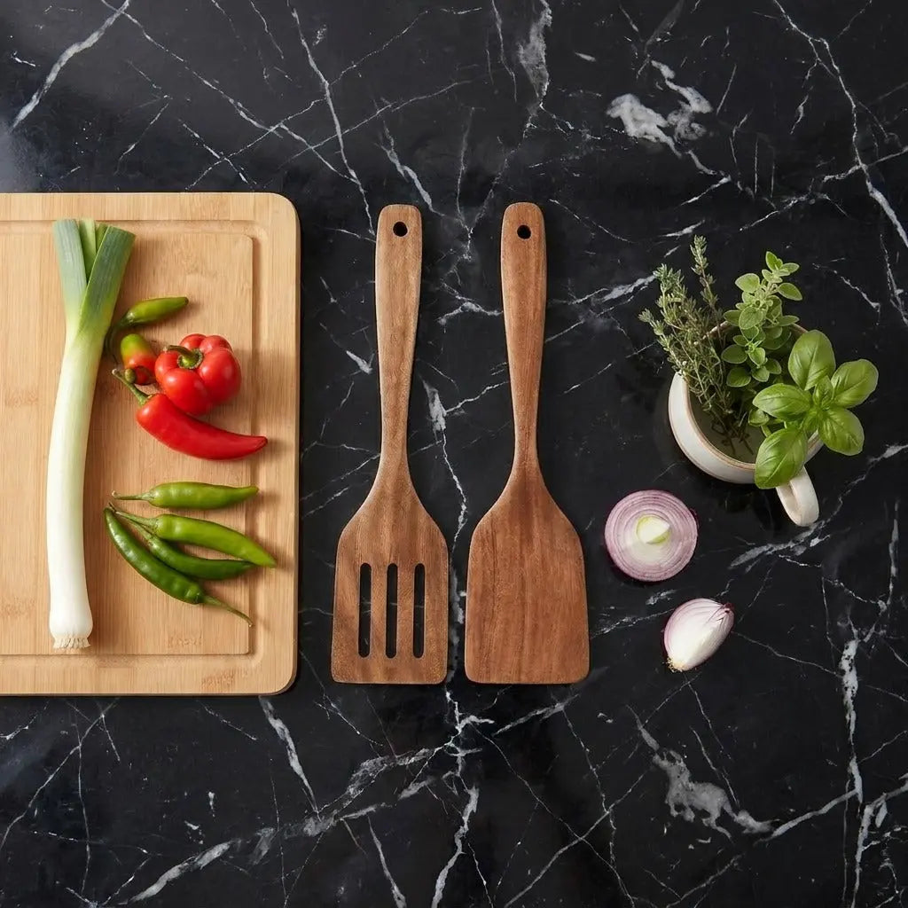 Wooden Cooking Spatula Utensil Set