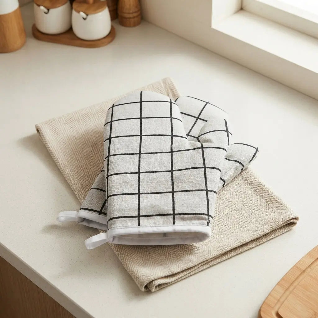 2‑Piece Heat‑Resistant Insulated Oven Mitts Set