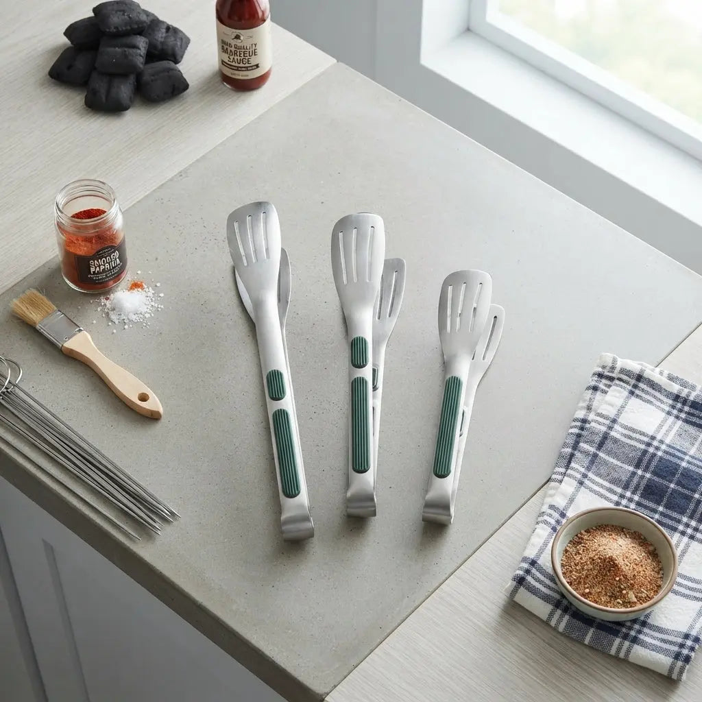 Non Slip Stainless-Steel Food Tongs