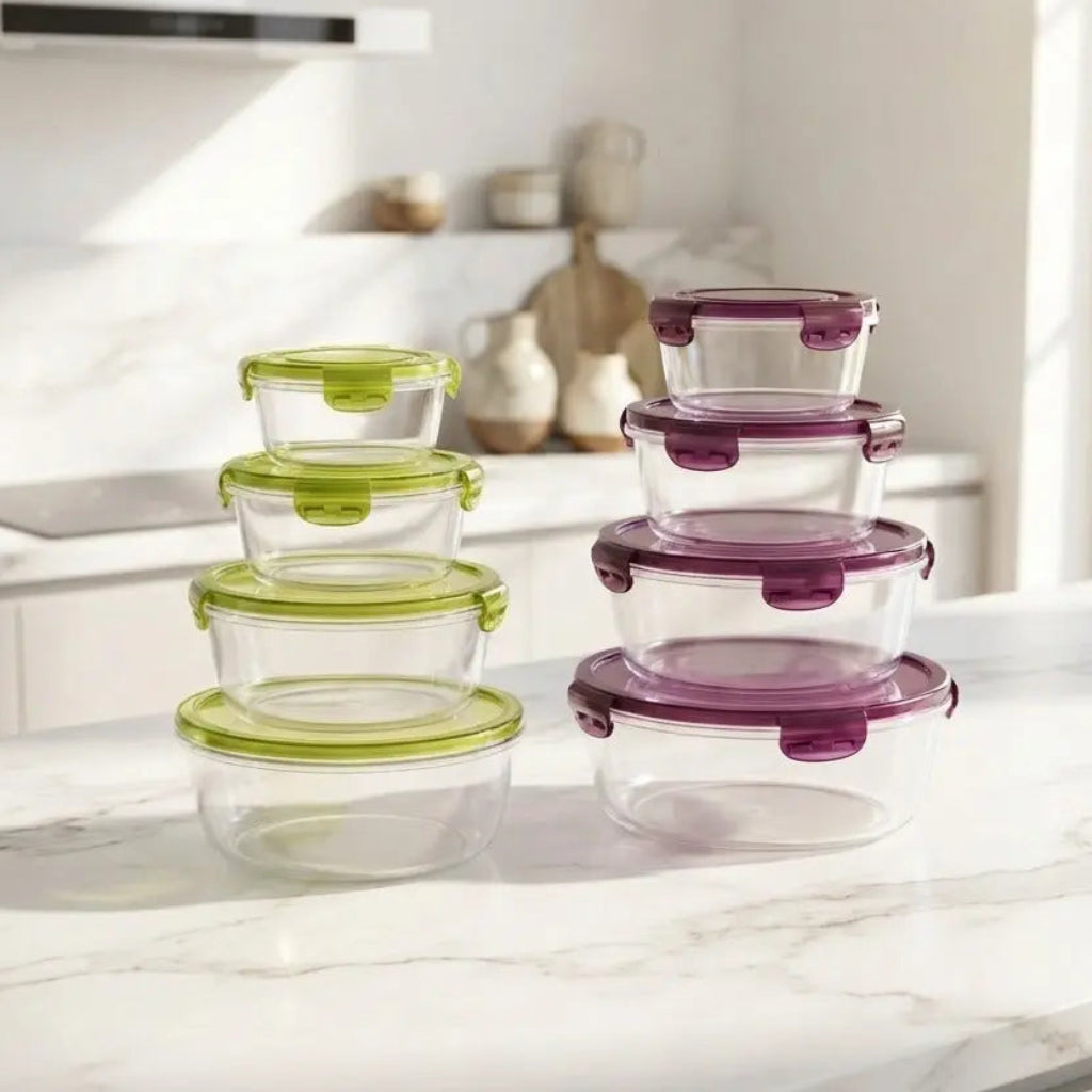 purple containers