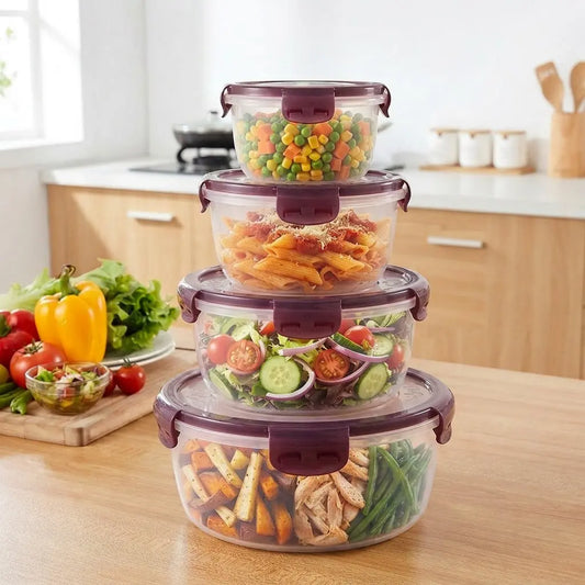 purple containers