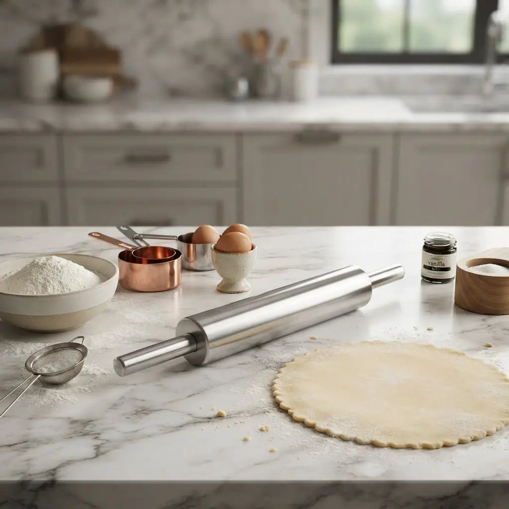 Heavy-Duty Stainless Steel Rolling Pin